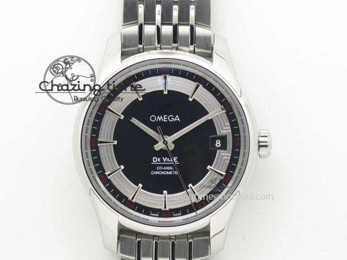 0403 Speedmaster Racing Master SS HKF Best Edition Black White Dial on SS Bracelet A Upgraded 7807